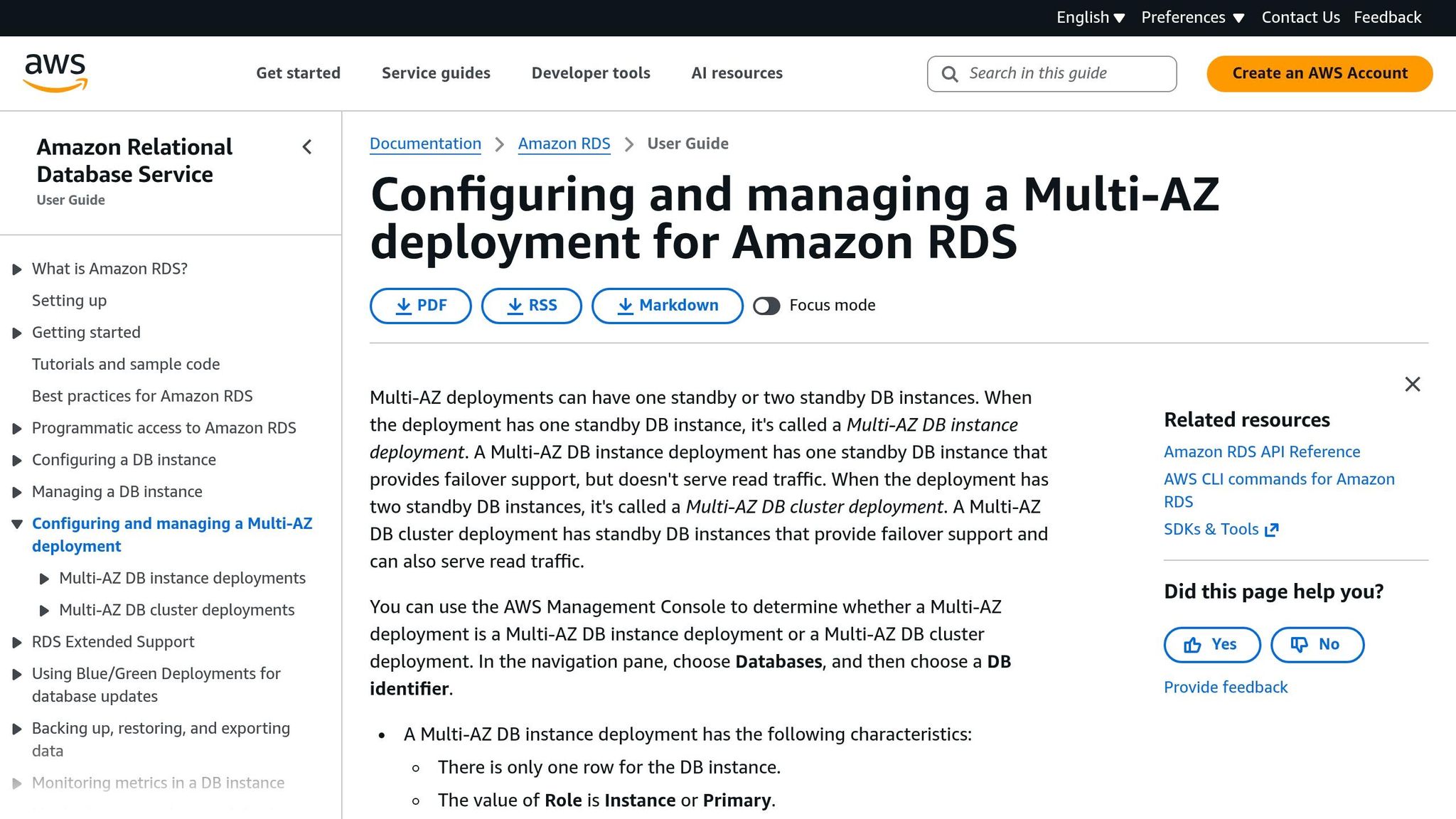 RDS Multi-AZ