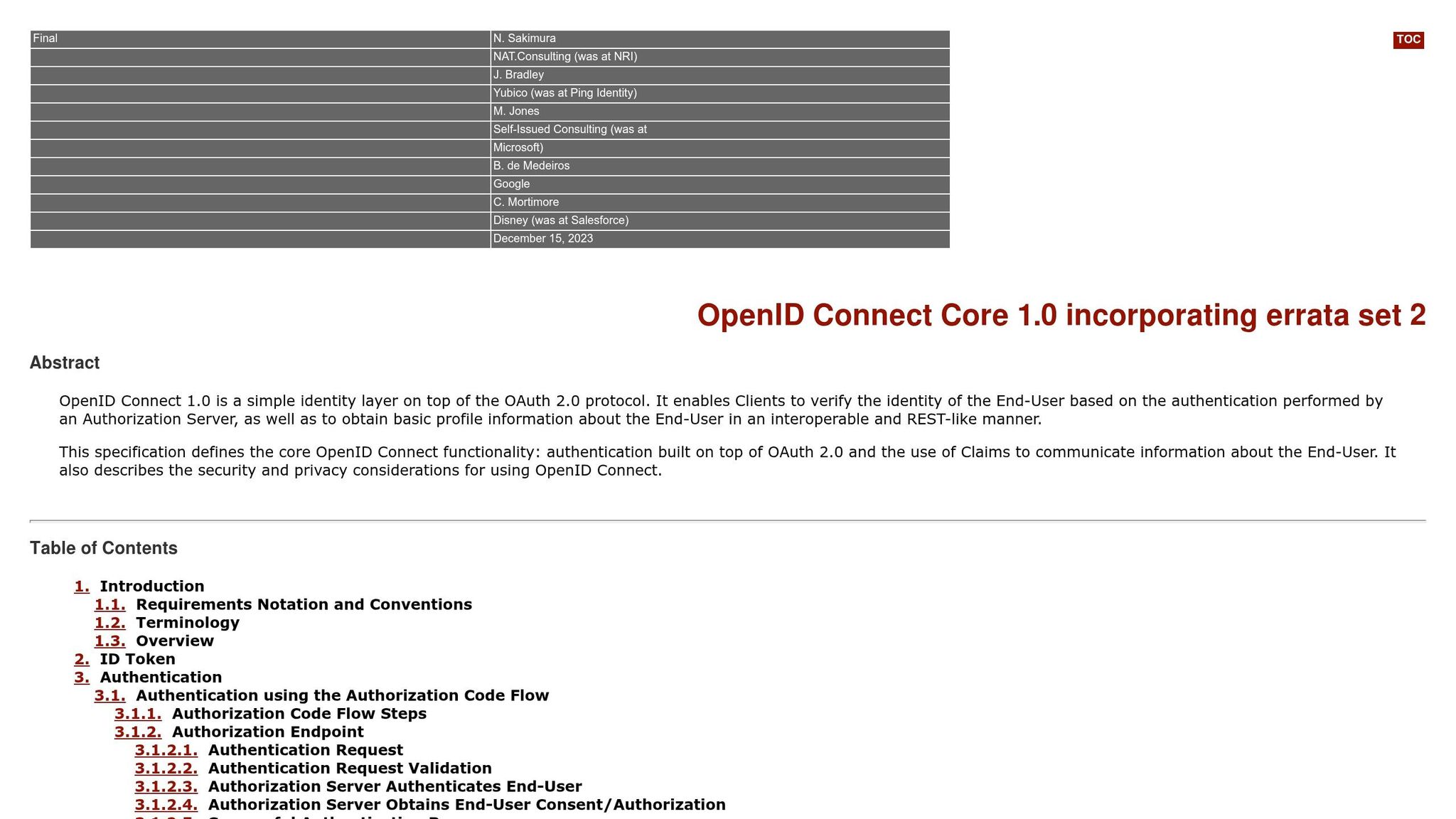 OpenID Connect