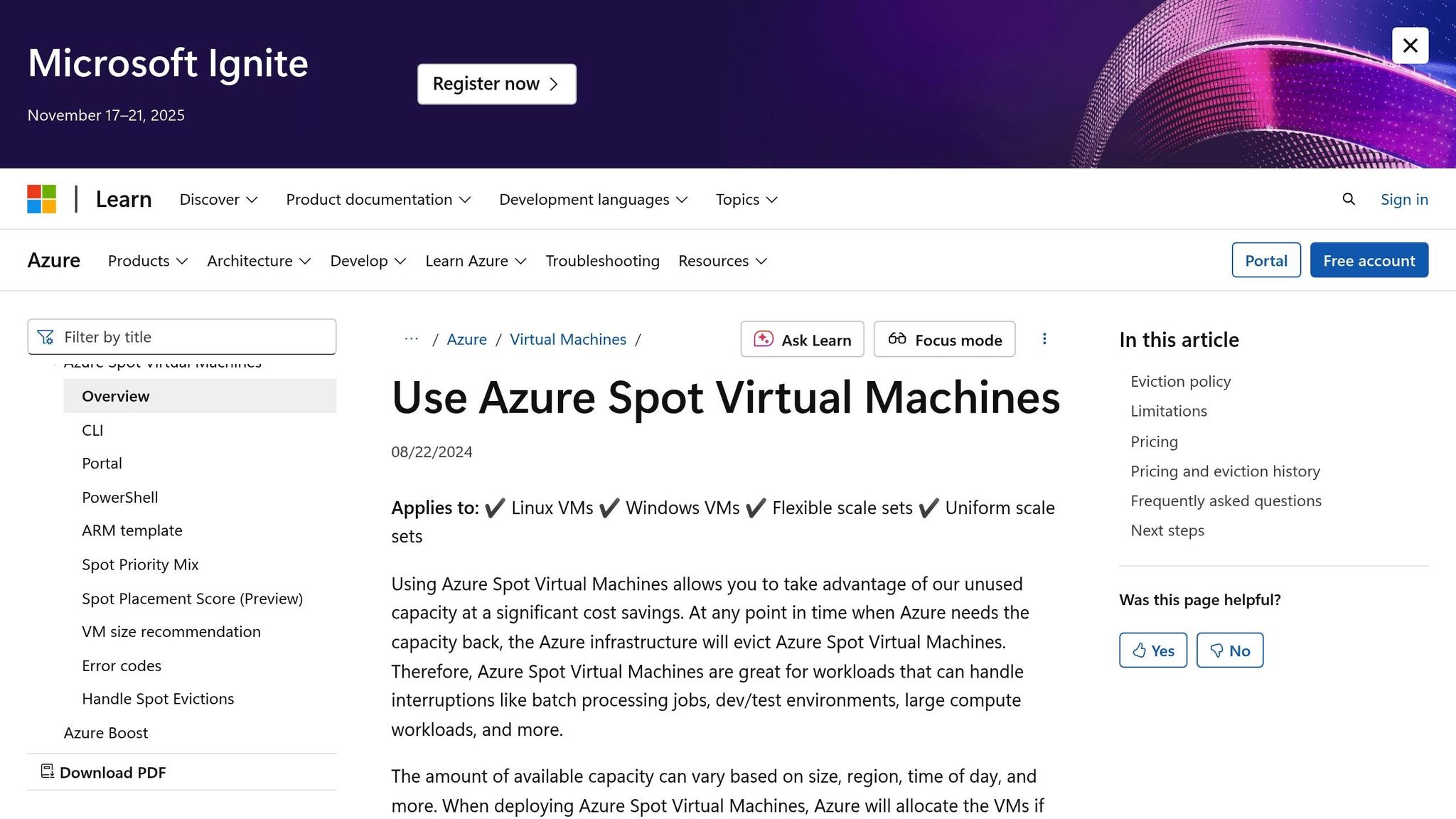 Azure Spot Virtual Machines