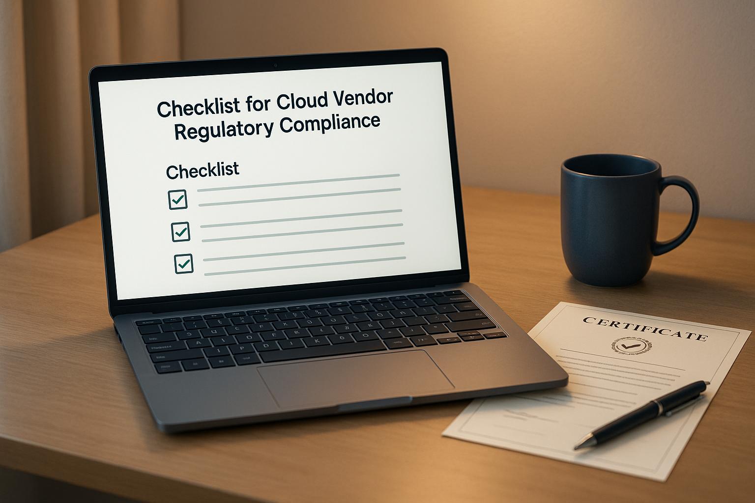 Checklist for Cloud Vendor Regulatory Compliance