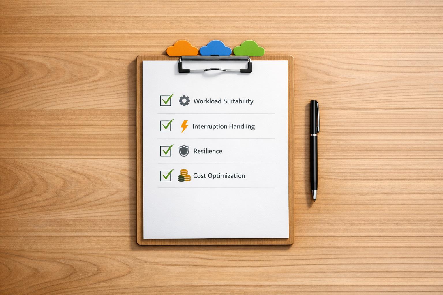 Checklist for Using Spot Instances on AWS, Azure, GCP