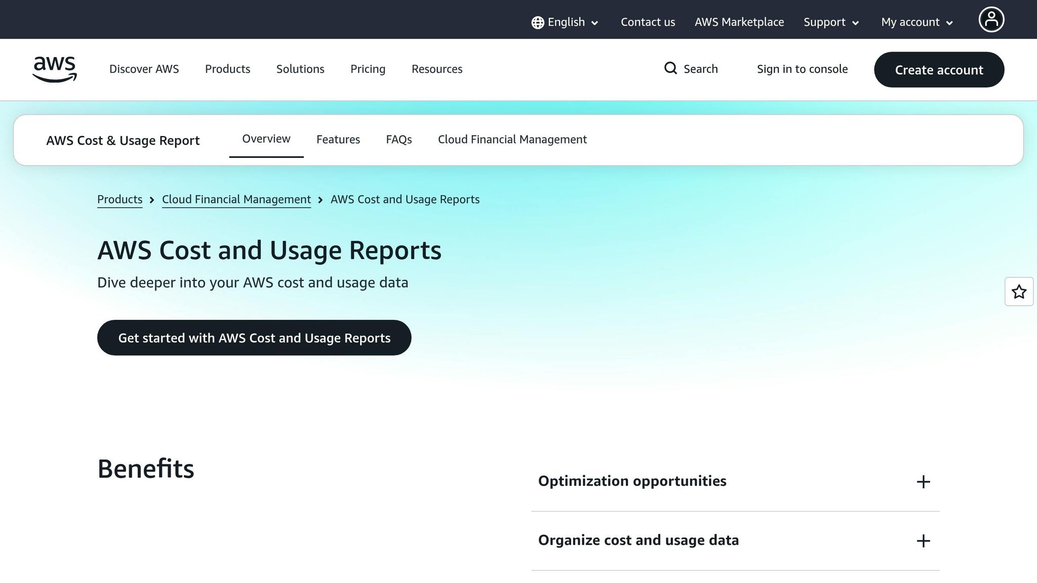 AWS Cost and Usage Report