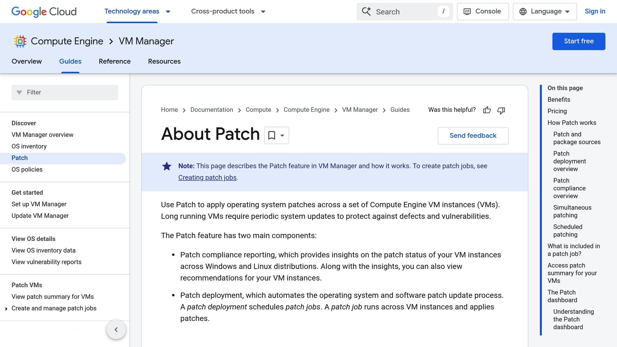 Google Cloud OS Patch Management