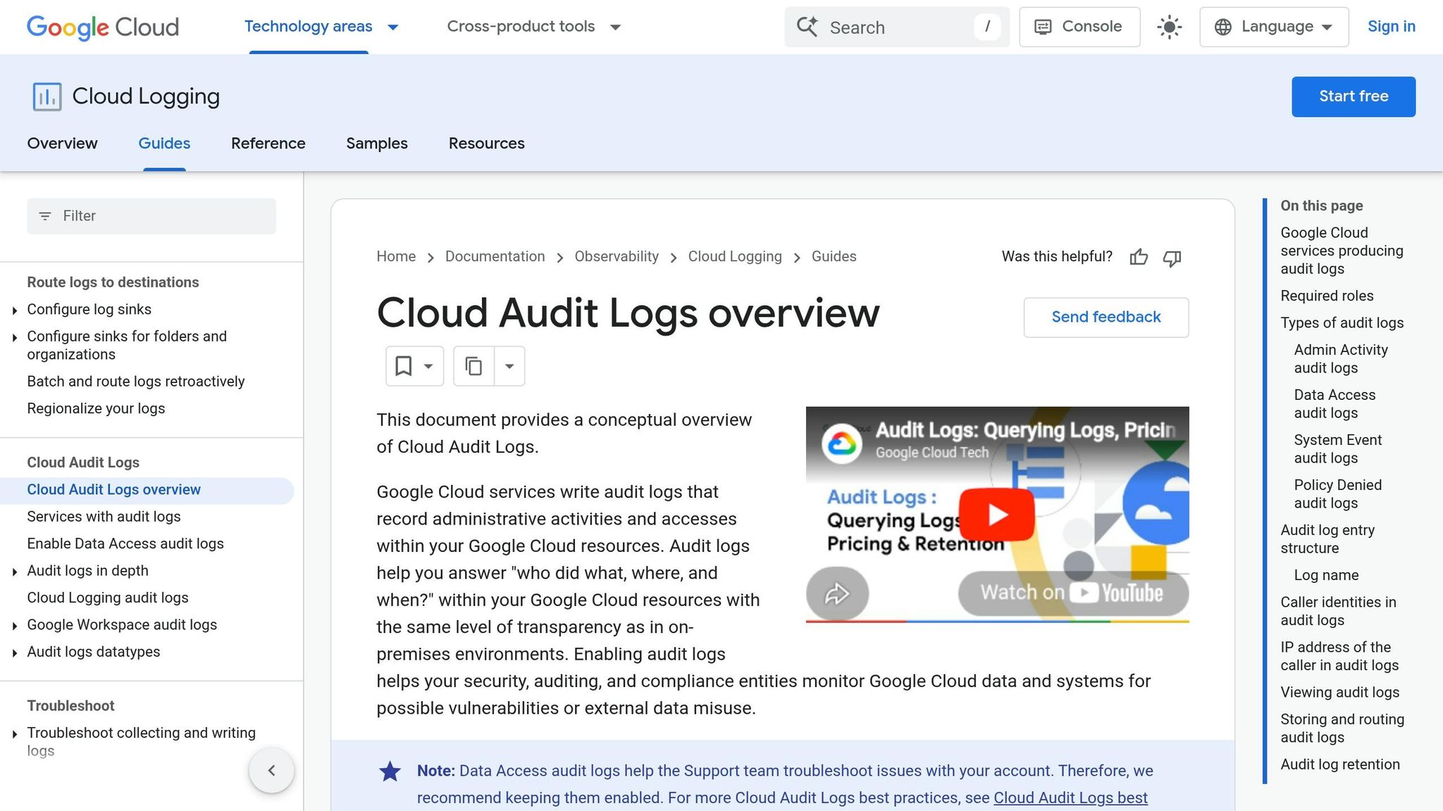 GCP Cloud Audit Logs