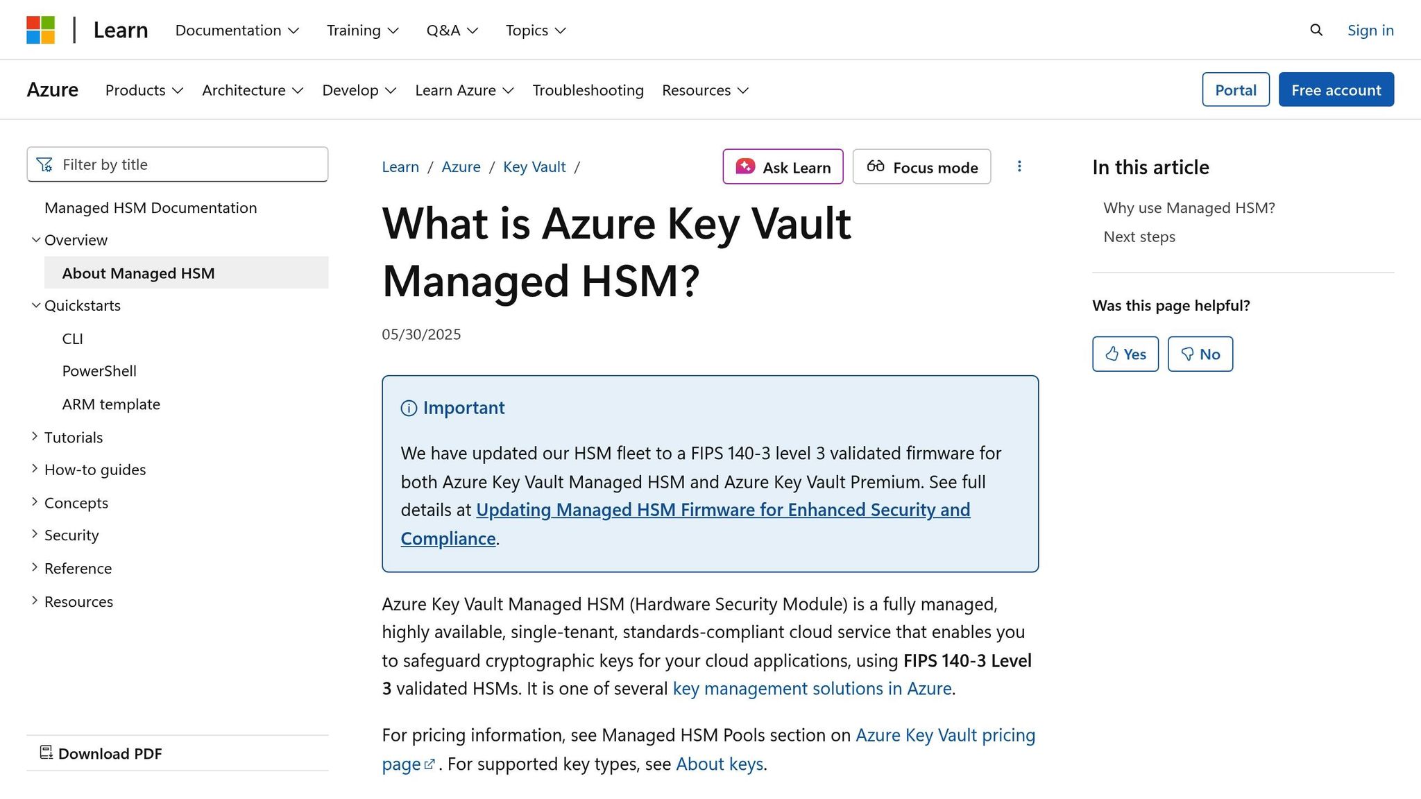 Azure Managed HSM