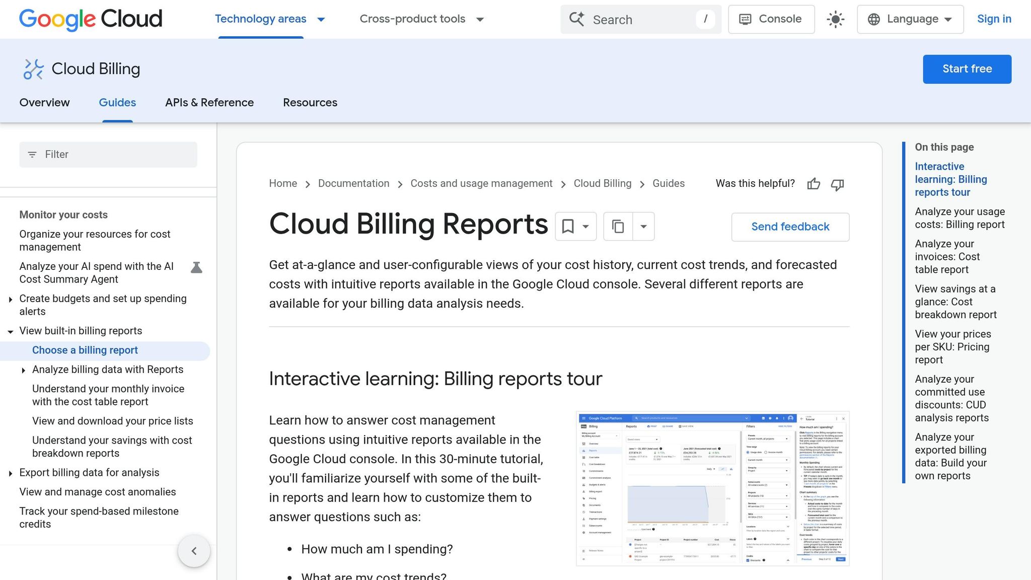 Google Cloud Billing Reports